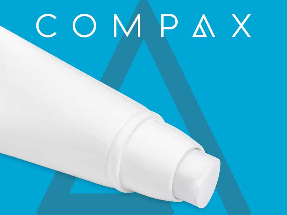 Compax Patented 35mm 100% plastic, fully recyclable airless tube