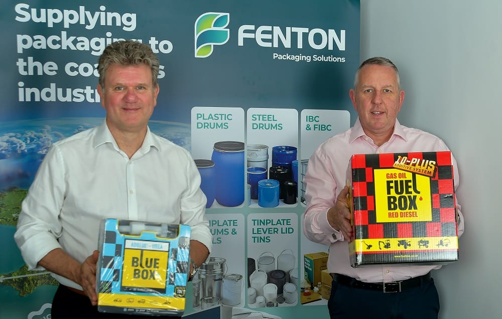 From left: Fenton Packaging Solutions Sales Development Director Chris Warren with Purchasing and Operations Director David Wilson