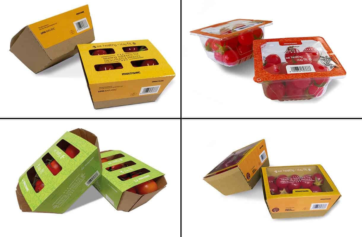Multivac Sustainable closure sealing and labelling of fruit and vegetable trays
