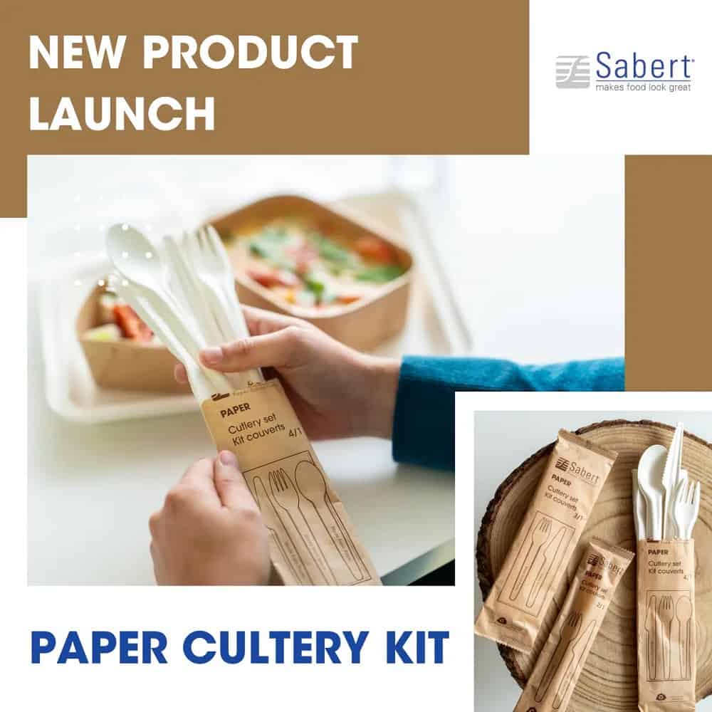Sabert launch innovative sustainable paper cutlery kit